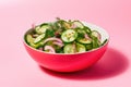 Spring vegetable salad fresh radish cucumber salad