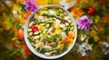 Spring vegetable stew, with asparagus and creamy white beans, a comforting and nutritious bowl