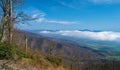 A Spring View of Devils Backbone and Valley Clouds Royalty Free Stock Photo