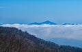 A Spring View of Devils Backbone and Valley Clouds Royalty Free Stock Photo