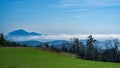 A Spring View of Devils Backbone and Valley Clouds Royalty Free Stock Photo