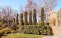 Spring view in the Governor`s Garden of Baku, Azerbaijan Royalty Free Stock Photo