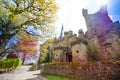 Spring view Lowenburg castle in Bergpark Kassel Royalty Free Stock Photo