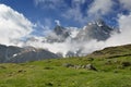 Spring view of the mountains, Pyrenees Royalty Free Stock Photo