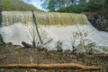 Spring View of Otter Lake Outlet Dam Royalty Free Stock Photo