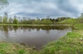 Spring view by the river Dubysa. Royalty Free Stock Photo