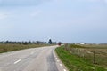 Spring view of the road in the middle of nowhere, Oland island, Sweden Royalty Free Stock Photo