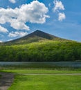 Spring View of Sharp Top Mountain and Abbott Lake Royalty Free Stock Photo