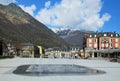 Spring view of the spa town Cauterets, French Pyrenees Royalty Free Stock Photo