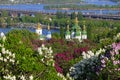 Vydubychi Monastery and Dnipro river in Kyiv, Ukraine Royalty Free Stock Photo