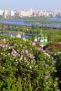 Vydubychi Monastery and Dnipro river in Kyiv, Ukraine Royalty Free Stock Photo