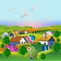 spring village, Royalty Free Stock Photo