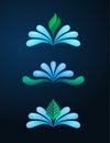 Spring water logo template