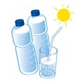 Spring Water plastic bottles