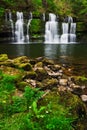 Spring waterfall in the Brecon Beacons Royalty Free Stock Photo