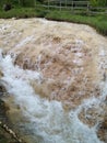 Spring waterfall in the creater of the mount lembang