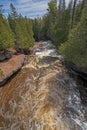 Spring Waters Rushing Down a Narrow Canyon Royalty Free Stock Photo