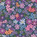 Spring Wildflowers Print. Seamless Floral Pattern. Flower Design