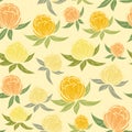 Spring wildflowers seamless pattern