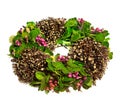 Spring wreath with leaves and berrys