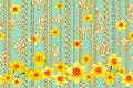 Spring yellow daffodils seamless