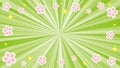 spring yellow-green flash with gradation -cherry blossoms and glitter