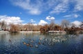 Spring Zong-jiao-lu-kang Park with Birds