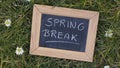 Springbreak written Royalty Free Stock Photo