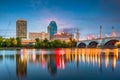 Springfield, Massachussetts, USA Skyline Royalty Free Stock Photo