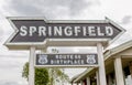 Springfield Missouri, USA- May 18, 2014. Springfield road arrow