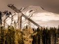 Springing board in Strbske Pleso, Slovakia