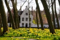 Springtime in Beguinage in Bruges Royalty Free Stock Photo