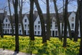 Springtime in Beguinage in Bruges Royalty Free Stock Photo