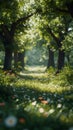 Springtime Bliss as White Wildflowers Carpet a Lush Forest