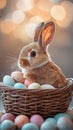 Springtime Bunny Surprise: Easter Sunday Fun Royalty Free Stock Photo