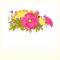 Springtime Colorful Flower Greeting Card Royalty Free Stock Photo