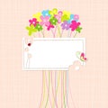 Springtime Colorful Flower Greeting Card Royalty Free Stock Photo