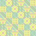 Springtime Colorful Flower Seamless Pattern