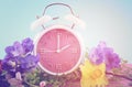 Springtime Daylight Saving Time Clock Concept