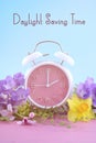 Springtime Daylight Saving Time Clock Concept Royalty Free Stock Photo