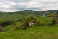 Springtime on Filipka in Slezske Beskydy mountains in Czech republic