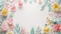 springtime joy and Easter celebrations with lifelike felt embellishments, showcasing delicate pastel colors against a