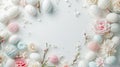 springtime joy and Easter celebrations with lifelike felt embellishments, showcasing delicate pastel colors against a