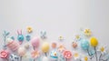 springtime joy and Easter celebrations with lifelike felt embellishments, showcasing delicate pastel colors against a