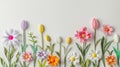 springtime joy and Easter celebrations with lifelike felt embellishments, showcasing delicate pastel colors against a