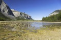 Second Ghost Lake Landscape Alberta Springtime Banff National Park Canadian Rocky Mountains Royalty Free Stock Photo