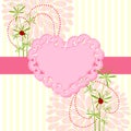 Springtime Love Card with Flower Royalty Free Stock Photo