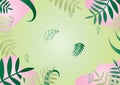 Springtime many leaf botony plant abstract background outdoor nature garden backdrop vector illustration Royalty Free Stock Photo