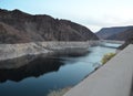 Spring in Nevada: Early Morning View of Lake Mead in the Black Canyon on the Colorado River Just Upstream of the Hoover Dam Royalty Free Stock Photo