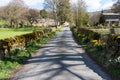 Springtime on a Quiet Village Road. Royalty Free Stock Photo